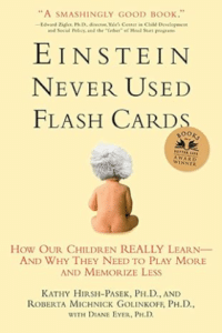 cover of yellow book titled "Einstein Never Used Flashcards."
