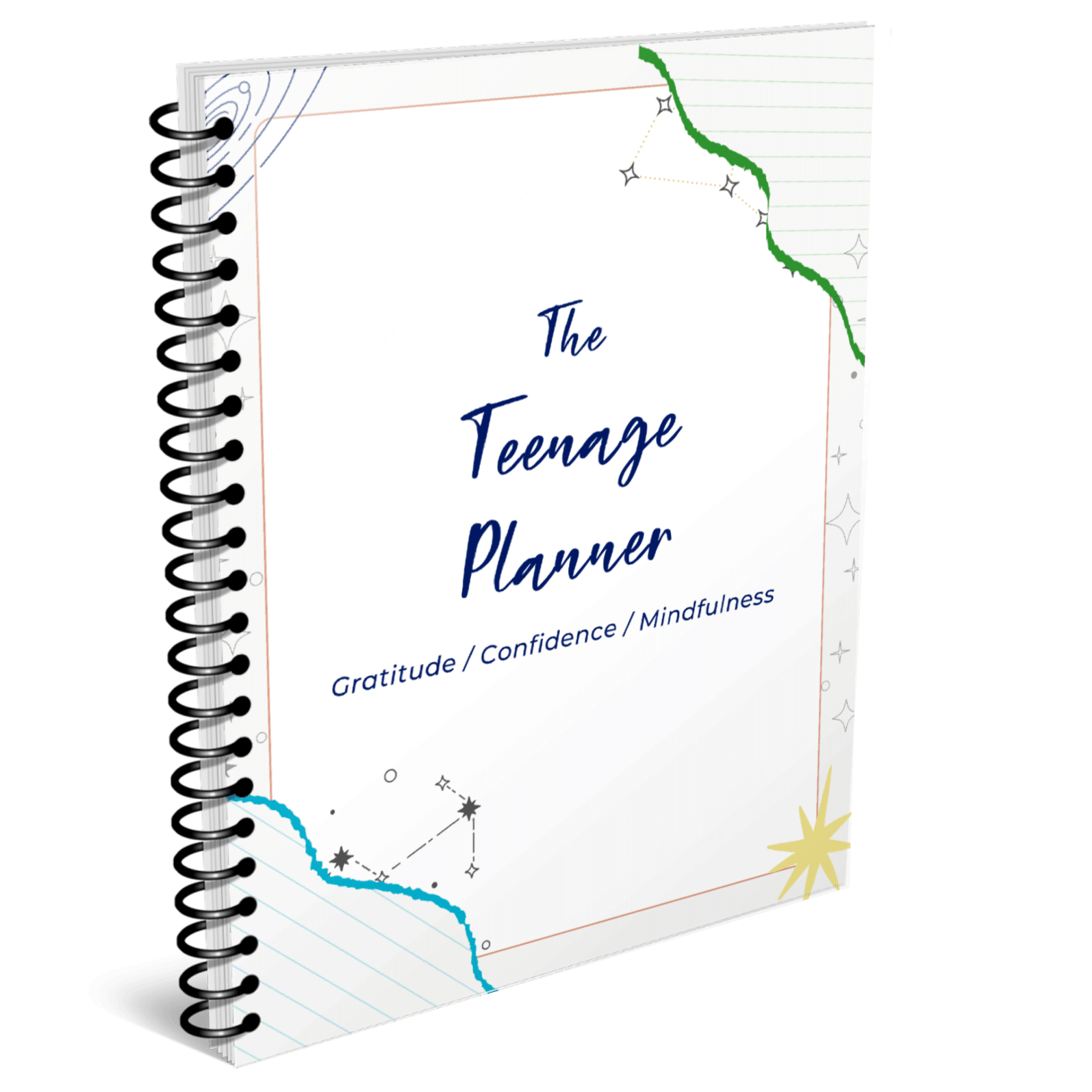 teenage confidence planner spiral bound book