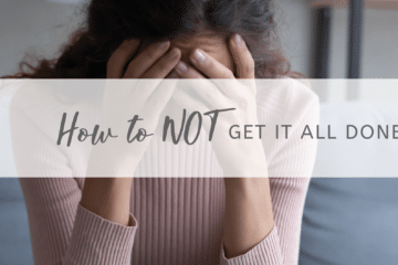 stressed lady with her head in her hands