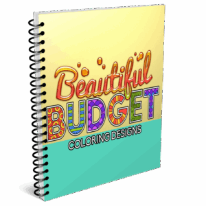 Beautiful Budget Coloring Planner spiral bound book
