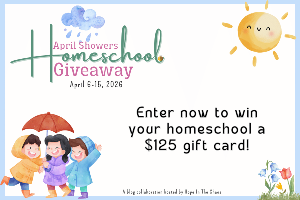 Hope in the Chaos homeschool giveaway banner