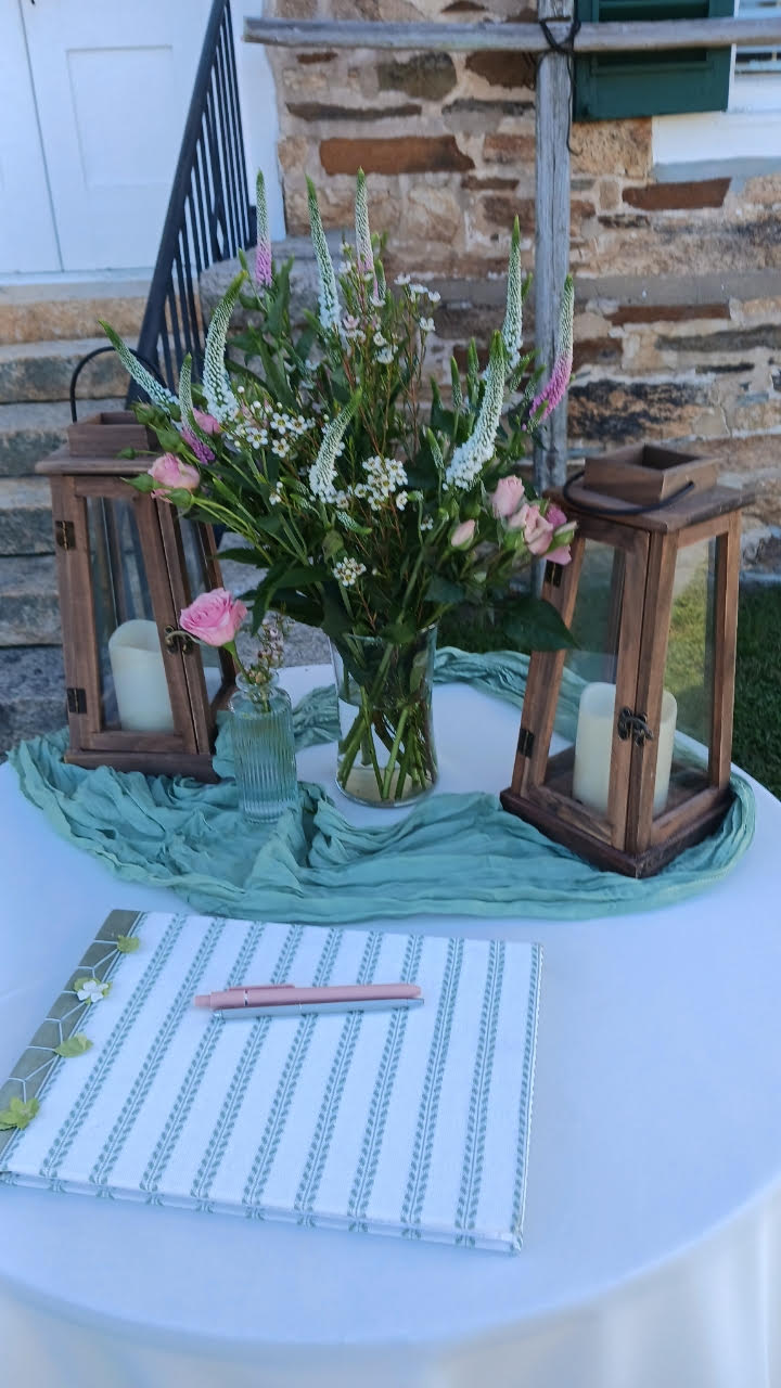 guest book with hand made paper